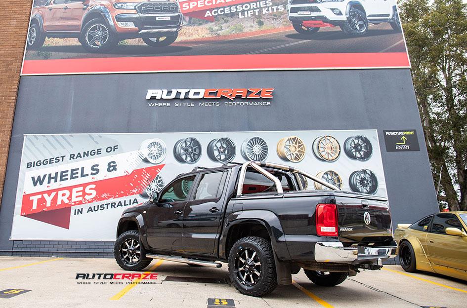 VOLKSWAGEN AMAROK MO970 GLOSS BLACK MACHINED FACE